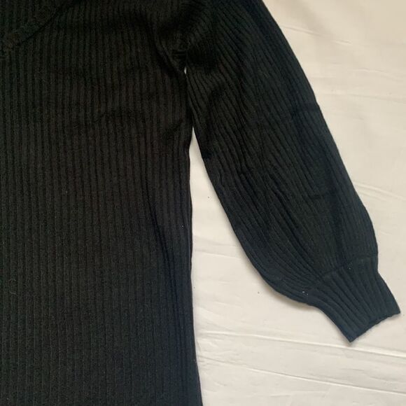 🌟RIBBED Knit Puff Long Sleeves Sweater Dress🌟 - Picture 3 of 12